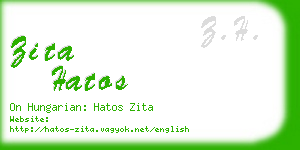 zita hatos business card